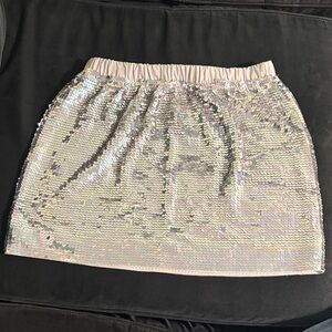 Silver Sequin Girl’s Skirt